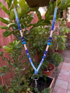 Adjustable Beaded Blue Lanyards, Adjustable Blue Beaded Lanyards, Handmade Blue Lanyard As Gift, Handmade Blue Lanyards As Gifts, Handmade Blue Lanyards For Gifts, Cute Lanyards, Teacher Lanyard, Silicone Beads, Money Maker