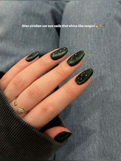 Celebrate winter with chic and festive nails! Discover 15 Trendy December Nail Ideas to Rock This Winter Season that include glittery accents, icy finishes, and holiday-ready designs. These looks are sure to dazzle at any event this winter! 💎🎄#WinterNailGoals #DecemberBeautyInspo #FestiveManiIdeas #HolidayChic #NailArtLove #TrendyNails2024 #SeasonalStyle #HolidayNailArt December Nail Ideas, Olive Nails, Holloween Nails, Cat Eye Nails Polish, Eye Nail Art, Witchy Nails, Velvet Nails, December Nails, Eye Nails