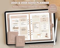 the planner book is open and ready to be used as a planner for your next project