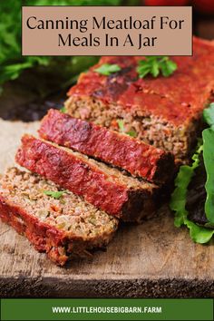 Meatloaf sliced on a cutting board that was pressure canned for long-term storage Easy Delicious Meals, Homemade Natural Deodorant, Sourdough Bagels, Pressure Canning Recipes, Canning Process, Food Shelf, Low Acid Recipes, Homemade Comfort Food, Canning Recipe