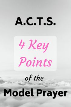 the cover of acts 4 key points of the model prayer book, with clouds in the background