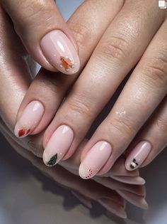 Fall Nude Nails, Shellac Nails Fall, Festive Christmas Nails, October Nails, Subtle Nails, Winter Nails Acrylic, Nagel Tips, Christmas Gel Nails