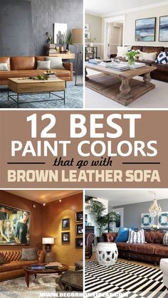 the best paint colors that go with brown leather sofas