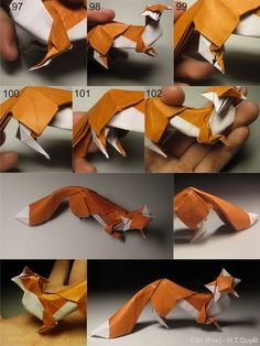 instructions to make an origami fox