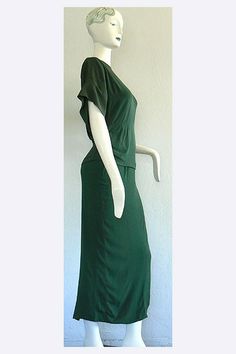 Gilbert Adrian Originals Gown The Philadelphia Story, Deep Forest Green, Skirt And Top, Hollywood Fashion, Deep Forest, Metal Zipper, Skirt Top, Love A