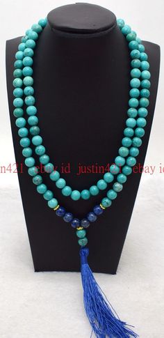 Product Description Style: Necklace Size: 8/10mm   Quantity:  1 Strand length: 108 Beads Color: -- Clasp: -- Condition: New If you want to buy more , please contact us . Thanks ! &&&&: Sale the items does not include box. Payment Payment Policy&Shipping Policy     We accept PayPal Please pay within 24 hours If no payment or contact is made with in 7 days item will be relisted. Thank YouPlease make sure the "Ship To" address you input in Paypal is correct.Items are shipped within 1-2 business days.Combine shipping: Bidding on multiple auctions? Simply wait until all of the auctions have ended and complete the ebay checkout within 7 days.The shipping address must be the same as the Paypal registered address.All of our items are shipped via  Air Mail within 1-2 business days upon receiving pa Round Blue Turquoise Necklace For Healing, Blue Turquoise Necklace For Healing, Spiritual Turquoise Jewelry With 8mm Beads, Turquoise Lapis Lazuli Round Bead Jewelry, Adjustable Turquoise Necklace With 8mm Beads, Turquoise Jewelry With 8mm Round Beads, Turquoise 8mm Beads For Jewelry Making, Tibetan Prayer Beads, Buddhist Prayer