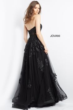 Jovani 07901 black bustier evening dress – Mia Bella Couture Glitters Skirt, Strapless Evening Gowns, Long Formal Gowns, Floor Length Prom Dresses, Unique Prom Dresses, Jovani Dresses, Ball Gown Skirt, Strapless Corset, Corset Bodice