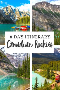 Canadian Rockies 8 Day Itinerary Canadian Rockies Photography, Niagara Falls Trip, British Columbia Canada