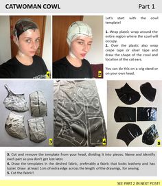 instructions for how to make a catwoman cowl