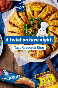 With this simple, 5-step recipe. Crescent Roll Taco Ring, Crescent Rings, Taco Roll