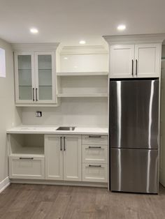 the kitchen is clean and ready for us to use in its new owner's home