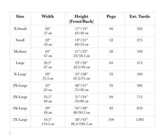 the size and width chart for women's shoes