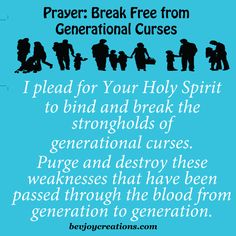 a blue background with the words prayer break from generational courses and an image of people