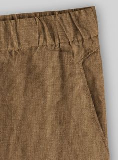 Looking good and smart in the summer is chic – you just have to find your perfect linen pants and flaunt a casual business look. And you need some extra freshness, so take a look at our Easy Pants Sepia Brown Linen. Crafted from Pure linen in 40s Lea, the pants are very durable, strong and comfortable. Our linen pants would be the first choice, adding some extra freshness to your summer collections.   Look Includes    Sepia Brown Pure Linen Fabric   Elastic Waistband  Zip fly With Button Closure Classic Linen Pants With Elastic Waistband, Classic Linen Bottoms With Elastic Waistband, Chic Cotton Bottoms In Flax Color, Relaxed Fit Linen Chinos For Work, Classic Brown Linen Bottoms, Brown Linen Tapered Leg Bottoms, Linen Chinos For Summer Workwear, Linen Chinos With Tapered Leg For Business Casual, Summer Linen Chinos For Workwear