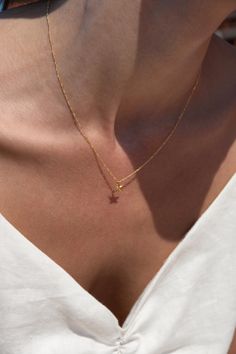 Simplistic Jewelry, Jewelry Necklace Simple, Dainty Gold Jewelry, Preppy Jewelry, Fancy Jewelry Necklace, Starfish Pendant, Golden Chain, Jewelry Accessories Ideas