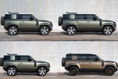 four different views of the new land rover