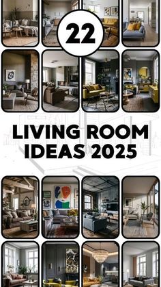 Urban Loft Living Room, Creative Living Room Ideas, Stylish Living Room Ideas, Dark Sofa, Brown Sofas, Cozy Interiors, Art Deco Living Room, Yellow Sofa, Latest Interior Design Trends