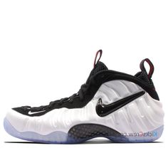 Launched in 1997, Nike's Air Foamposite technology contributes to a lightweight and durable design. The 'Posite' series is something you should get. \n White Throwback Sneakers With Boost Midsole, White Basketball Shoes With Padded Tongue For Casual Wear, White Throwback Sneakers For Light Sports, Nike White Throwback Basketball Shoes, Throwback White Basketball Shoes For Streetwear, Classic White Sneakers With Padded Tongue, White Throwback Sneakers For Sports Events, White Throwback Sports Sneakers, Sporty Basketball Shoes With Padded Tongue