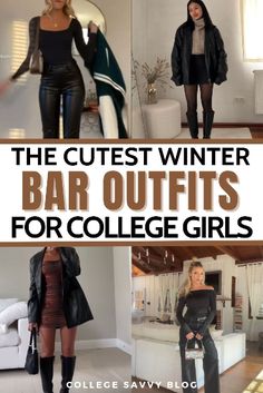 Absolutely obsessed with these bar outfit ideas for winter! I'm in college and I always have such a hard time dressing cute but still being warm while going out. Definitely using this guide as inspiration. Bar Outfit Winter Night, College Outfits For Winter, Winter Bar Outfits, Bar Outfit Winter, Winter Going Out Outfit Night Bar, Bar Outfit Night Winter, Bar Outfit Ideas, Winter Bar Outfit, Winter Night Out Outfit