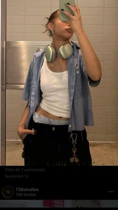 Street Style Aesthetic Summer, Button Down Summer Outfit, Tomboy Outfit Ideas, Tomboy Stil, Pakaian Hipster, Tomboy Outfit, Baggy Outfit Ideas, Aesthetic Fits, Trendy Outfits For Teens