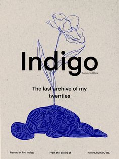 an advertisement for indigoo, the last archive of my twenties