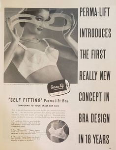 This is an original vintage print advertisement, not a reproduction. Description/Advertiser:  This is a single page ad from a vintage magazine   Perma-Lift Year: 1963 Dimensions: Approximately 13.5 inches x 10.5 inches Condition: Very good Each vintage ad is packaged with a cardboard back insert with a protective PVC free plastic sleeve and shipped flat. Grab this rare vintage original advertisement for a trip down memory lane. A unique gift for someone special or yourself. Perfect for office or home. Ready to frame and be admired! Visit my Etsy shop for more vintage paper ads and other ephemera: KristensVintagePaper.etsy.com See more than one item you'd like to buy? Contact me as I will combine shipping for you to save you money. I want to ensure satisfaction with every one of my customer Bra Design, Womens Clothing Fashion, People Poses, Retro Lingerie, Print Advertisement, Vintage Sheet Music, Vintage Sheets, Print Ad, Vintage Magazine