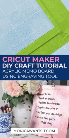 the instructions for how to make a cricut maker diy crafting board