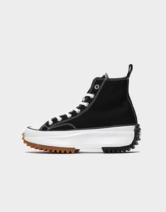 Black Hi Top Converse, Hi Top Converse, Converse Platform, Converse Run Star Hike, Converse Trainers, Run Star Hike, Converse Run Star, Black Converse, Black Trainers