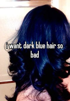 mine! dont repost! Midnight Blue Curly Hair, Midnight Blue Black Hair Color, Dark Brown And Blue Hair, Dark Blue Hair Ideas, Dark Midnight Blue Hair, Dark Blue Curly Hair, Hair Dye Ideas Curly Hair, Blue Haired Characters, Blue Hair Dye Ideas