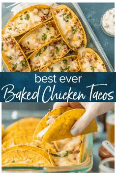 the best ever baked chicken tacos