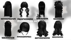 the hair styles are shown in black and white