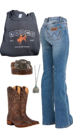 Bootcut Jeans Outfit Country, Simple Country Outfits, Winter Country Outfits, Country Outfit Ideas, Outfit Ideas Western, Rodeo Outfits For Women, Simple Western Outfits, Western Style Clothing