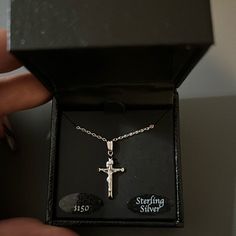 Macys Crucifix Pendant Necklace In Sterling Silver New In Box Approximate Length: 18". Approximate Drop: 1". Macys Jewelry, Box Color, Womens Jewelry Necklace, Jewelry Necklaces, Necklaces, Women Jewelry, Pendant Necklace, Sterling Silver, Pendant