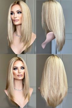 silk or lace - mckenna wigs - blonde lace front wig - wig lace - buy lace wigs online - best human hair wigs for hairloss - best place to buy wigs Long Blonde Wig, Remy Wigs, Wig Shop, Women Wigs, Blonde Lace Front Wigs, Hair Color Techniques, Human Hair Wig, Long Hair Cuts