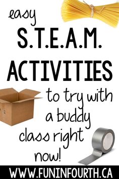 a poster with instructions for how to use the stam activities in class or home