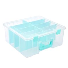 PRICES MAY VARY. Premium & Durable Quality: This clear plastic storage box is made of premium pp material, which is non-toxic and odorless. It is durable and has long service life. Can be used as a universal tool box at home,office, school etc. Product Size: Measures by 15.1x13.9x6.1 inches/ 38.4x35.3x15.6 cm with 8 compartment slot with 10.1x3x6 inches/ 18x7.7x15.2cm size . Enough space for storing many differernt items such as pencils, markers, brushes, craft items, first aid supplies, cosmeti Art Supply Organizer, Craft Storage Containers, Craft Supply Storage, Art Supply Organization, At Home Office, Plastic Storage Box, Medicine Boxes, Storage Bins With Lids, Stationery Storage