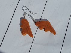 Nugget Earrings, Weird Jewelry, Funny Earrings, Food Charms, Chicken Nugget, Food Earrings, Funky Earrings, Food Jewelry