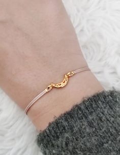 Gold Crescent Moon Bracelet Adjustable Cord Bracelet Moon | Etsy Adjustable Everyday Bracelet With Moon Charm, Adjustable Moon Charm Bracelet For Everyday, Adjustable Crescent Bracelets For Gift, Moon Bracelet, Circle Bracelet, Everyday Bracelet, Celestial Jewelry, Cord Bracelets, Etsy Jewelry