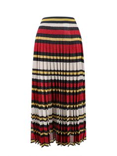 64% Viscose 36% Metallised Polyester Gucci Skirt, Multicolor Skirt, Gucci Gucci, Dion Lee, Mid Length Skirts, Sergio Rossi, Louis Vuitton Shoulder Bag, Pleated Midi Skirt, Yohji Yamamoto