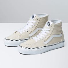 Sk8-Hi Tapered Vans Classic Old Skool, Best White Sneakers, Vans Store, Aesthetic Shoes, Shoe Closet