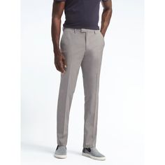 Banana Republic Flat Front Trousers Dress Pants - Italy Havana Fabric Luxury Wear By Marzotto Modern Slim Fit Gray Micro-Striped - Size 40/36 New With Tags Fabric & Care 53% Wool, 47% Cotton Dry Clean Business Straight Pants For Summer, Fitted Business Bottoms For Summer, Fitted Summer Business Bottoms, Elegant Full-length Chinos For Spring, Elegant Full Length Chinos For Spring, Spring Elegant Full-length Chinos, Slim Fit Full-length Dress Pants For Summer, Straight Leg Business Bottoms For Summer, Slim Fit Full-length Semi-formal Pants