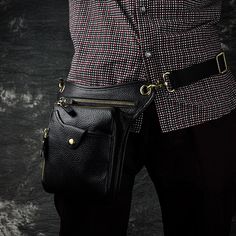 Style: European and American Retro Material: Genuine Leather Leather characteristics: Cowhide Pattern: Solid Color Fashion Element: Other Occasion: Daily Matching Style2: Men's chest pack Leg Pouch, Red Elephant, Catalog Bag, Trendy Bags, Shoes Diy, Leg Bag, Horse Crazy, Grey Light, Waist Strap