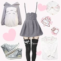 Imagen de totoro and fashion 일본 패션, Modern Disney, Little Outfits, Rilakkuma, Pop Punk, Kawaii Clothes, Harajuku Fashion