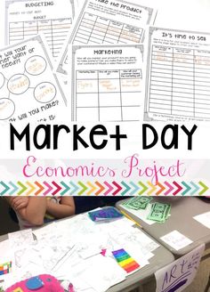 an image of a market day activity with the words economic project and money on it