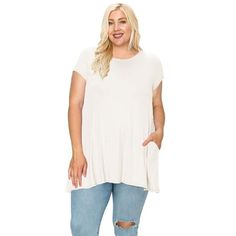 MOA Collection Women's Plus Size Casual Short Sleeve Tunic Top With side pocket Made in USA This top is so cute and stylish, you can pair this knot side shirts with jeans Size Chart(Inches) / MTE011851XL => Shoulder: 18/ Sleeve: 8.5/ Length: 30.5 2XL => Shoulder: 18.5/ Sleeve: 9/ Length: 31 3XL => Shoulder: 19/ Sleeve: 9.5/ Length: 31.5 Size: XL.  Color: Beige.  Gender: female.  Age Group: adult.  Pattern: solid. Shirts With Jeans, Moa Collection, Short Sleeve Tunic Tops, Short Sleeve Tunic, Work Wear Women, Jeans Size Chart, Plus Size Casual, Side Pocket, Tunic Top