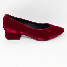 Gadea Womens Red Burgundy Velvet Covered Leather Pump Made In Spain Size 6 - 6.5 Eu 36 Heel: 1.5" New - Display Model If You Have Questions, The Best Time To Ask Is Before You Buy. Pet Free And Smoke Free Home 6t4 Classic Red Heels For Fall, Red Court Shoes With Padded Heel, Red Medium Width Court Shoes With Padded Heel, Elegant Red Court Shoes For Fall, Red Court Shoes For Fall, Red Low Heel Court Shoes For Evening, Red Low Heel Court Shoes For Formal Occasions, Red Formal Court Shoes With Low Heel, Red Block Heel Court Shoes For Formal Occasions