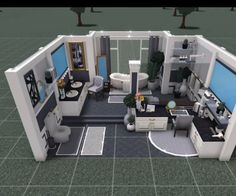 Bl9xburg House, Iicottencloud House Layout, Bloxburg Mood Room, Bloxburg Bathrooms Ideas, Bloxburg Foyer Ideas Modern, Bloxburg Home Gym Ideas, Gym Ideas Bloxburg, Bloxburg Extra Space Ideas, Bloxburg Gaming Room Ideas