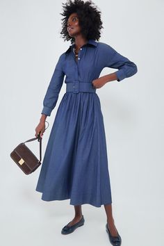 Introducing India Hicks x Tuckernuck…India says it best: “This is a dress for arrivals and departures.” Inspired by Grace Kelly, this dress features a full skirt and cinched waist with an oversized belt. Thanks to the flattering silhouette and side pockets (yes, pockets!), you’ll be reaching for it again and again. Wear it confidently for an afternoon luncheon or evening client dinner.Our Favorite Details: Covered placket Removable belt Side pockets Material: 100% CottonCare: Machine wash cold, Oversized Belt, India Hicks, Chic Purses, Plain Sweaters, Tiger Eye Beads, Grace Kelly, Boho Vibe, Layered Look, Full Skirt