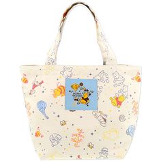 Exclusive Winnie the Pooh in a Dream All Over Print Hand Bag will be released at Tokyo Disney Resort on July 6~! Size: Height approx. 21 x Width approx. 28 x Depth approx. 13 cmA tote bag designed with Winnie the Pooh in a dream1 inside pocket Photo Credit: Tokyo Disney Resort Disney Rectangular Shoulder Bag For Daily Use, Multicolor Character Print Bags For Daily Use, Playful Everyday Bags With Character Print, Playful Bags With Character Print For Everyday Use, Playful Character Print Bags For Everyday Use, White School Bag With Character Print, White Disney Tote Bag, Cute Everyday Bags With Character Print, Casual Rectangular Bag For Disney Trips