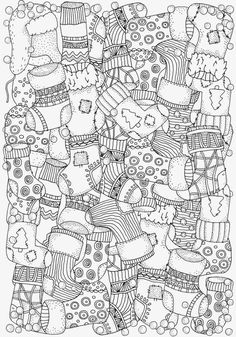 a black and white coloring page with lots of different things on it, including cats